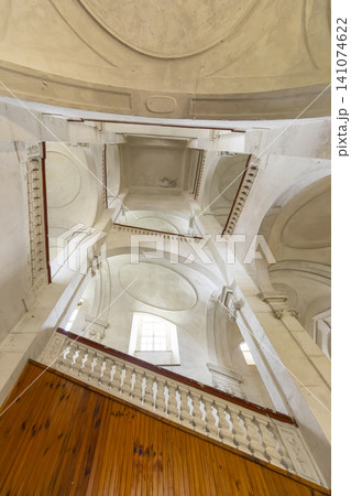 Znojmo building interior showing historic baroque staircase Znojmo building interior showing historic baroque staircase 141074622