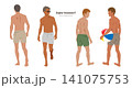 水着姿の男性のイラスト素材セット ベクター 白背景 夏 海 プール ビーチボール リゾート 水着姿の男性のイラスト素材セット ベクター 白背景 夏 海 プール ビーチボール リゾート 141075753