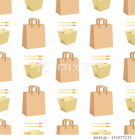 asian takeaway packaging seamless pattern asian takeaway packaging seamless pattern 141077215