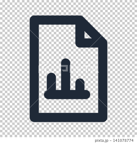 Icons for report documents with graphs - simple line drawings Icons for report documents with graphs - simple line drawings 141078774
