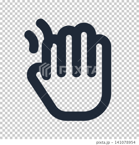 Wave greeting gesture icon Wave greeting gesture icon 141078954