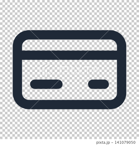 Simple line art icon of a credit card Simple line art icon of a credit card 141079050
