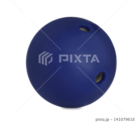 Modern blue bowling ball isolated on white Modern blue bowling ball isolated on white 141079618