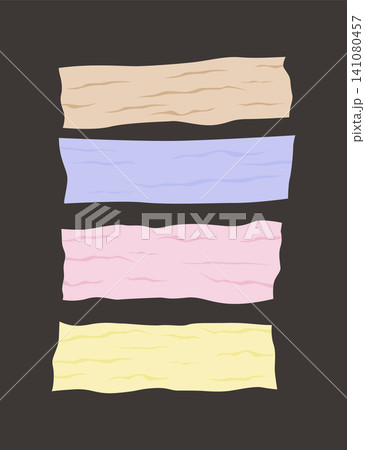 Paper notes stickers. Place for memo messages on paper sheets. Attached with sticky colorful tape on grey background isolated vector illustration Paper notes stickers. Place for memo messages on paper sheets. Attached with sticky colorful tape on grey background isolated vector illustration 141080457