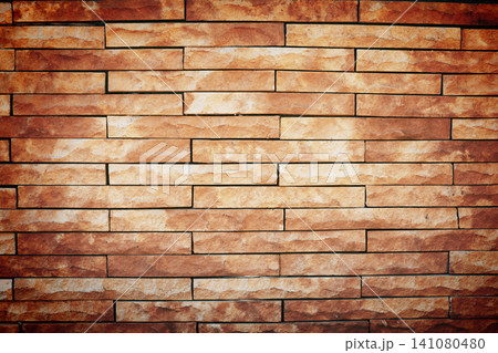 Closeup, brick wall and texture with pattern, architecture and wallpaper with building and structure. Empty, cement and light with stone and color with solid and exterior with design and concrete Closeup, brick wall and texture with pattern, architecture and wallpaper with building and structure. Empty, cement and light with stone and color with solid and exterior with design and concrete 141080480