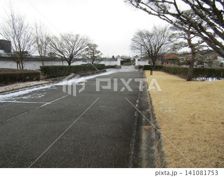 冬に訪れて雪が降った、福島県の白石城 冬に訪れて雪が降った、福島県の白石城 141081753