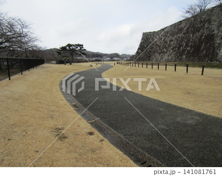 冬に訪れて雪が降った、福島県の白石城 冬に訪れて雪が降った、福島県の白石城 141081761