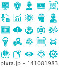 artificial intelligence and future technology icon set vector illustration 141081983