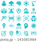 artificial intelligence and future technology icon set vector illustration 141081984