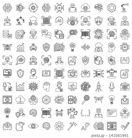 artificial intelligence and future technology icon set vector illustration artificial intelligence and future technology icon set vector illustration 141081991