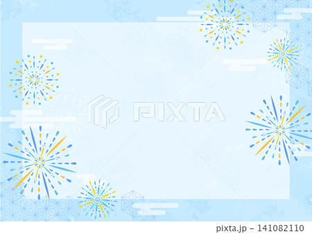 シンプルでかわいい花火のイラスト背景 シンプルでかわいい花火のイラスト背景 141082110