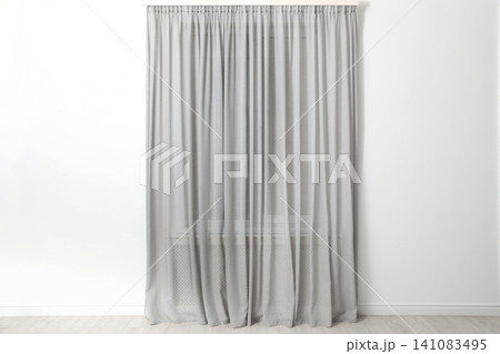 Modern window with beautiful curtains in room Modern window with beautiful curtains in room 141083495