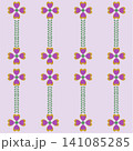 Aesthetic Pastel Heart Flowers Pattern 141085285