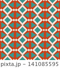Retro Geometric Diamonds and Triangles Seamless Pattern Background 141085595