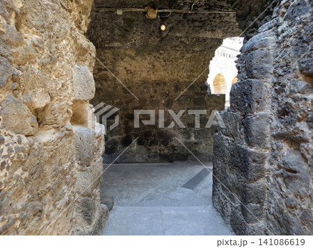 Roman Amphitheater of Catania Lava stones Roman Amphitheater of Catania Lava stones 141086619
