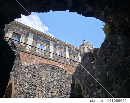 Roman Amphitheater of Catania Lava stones Roman Amphitheater of Catania Lava stones 141086623