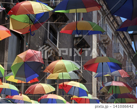 catania fish market rainbow umbrella street catania fish market rainbow umbrella street 141086642