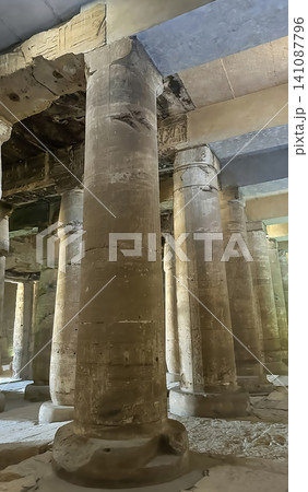 Beautiful interiors and ancient hieroglyphs in the Temple of Seti I in Abydos, Egypt. Beautiful interiors and ancient hieroglyphs in the Temple of Seti I in Abydos, Egypt. 141087796
