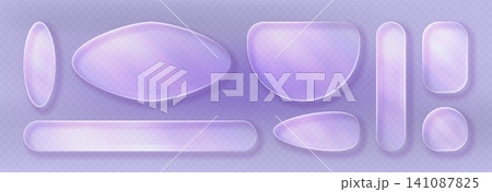 Transparent glass ui buttons, glossy liquid effect Transparent glass ui buttons, glossy liquid effect 141087825