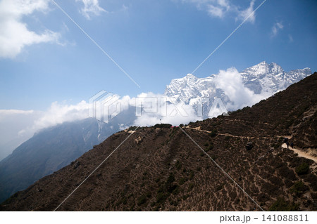 Namche Bazar town view along EBC trek, Nepal 141088811