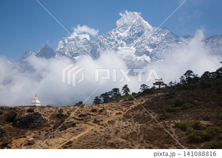 Nepal landscape in Khumjung village area, EBC Nepal landscape in Khumjung village area, EBC 141088816
