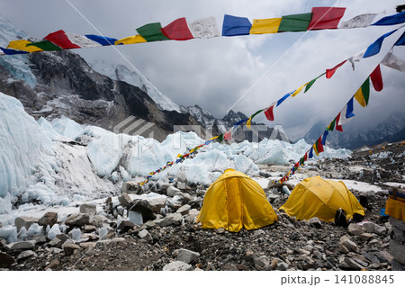 Everest south base camp view, Nepal Everest south base camp view, Nepal 141088845