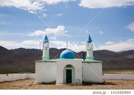 Small mosque in remote village in Oigor valley, Mongolia. Bayan olgii province Small mosque in remote village in Oigor valley, Mongolia. Bayan olgii province 141088960