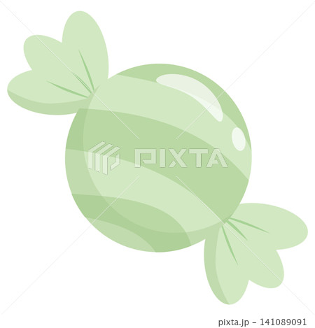Cute Lime Green Pastel Striped Candy Vector Cute Lime Green Pastel Striped Candy Vector 141089091