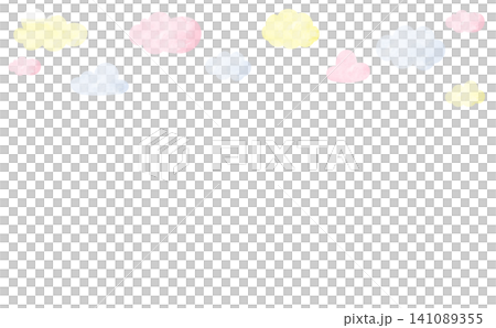 Colorful cloud frame illustration 141089355