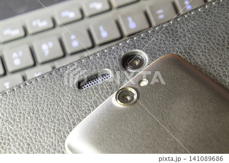 Cellphone Digital Camera. Smartphone Camera Lens Closeup 141089686