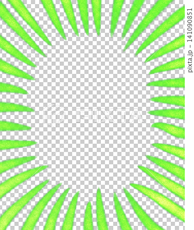 Hand-drawn style frame material with speed lines (transparent PNG / pop/manga style) 141090851