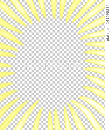 Hand-drawn style frame material with speed lines (transparent PNG / pop/manga style) 141090854