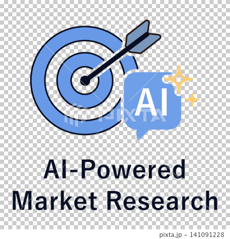AI market research target icon with arrow AI market research target icon with arrow 141091228