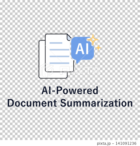 AI document summarization and text reading icons AI document summarization and text reading icons 141091236