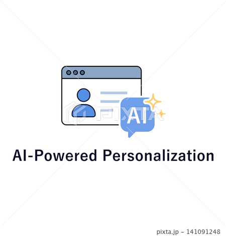 AIでパーソナライズするブラウザ画面とユーザーの個別最適化アイコン 141091248