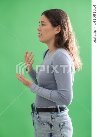 Girl is sad and upset Girl is sad and upset 141091614
