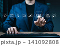 PPC pay per click advertising and digital marketing campaign concept. paid ads, search targeting, sales funnel, analytics dashboard, social promotion, online traffic growth, performance optimization 141092808