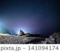 羅臼町の天狗岩と星 141094174