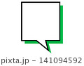 シンプルな四角の吹き出しイラスト（コピースペース） 141094592