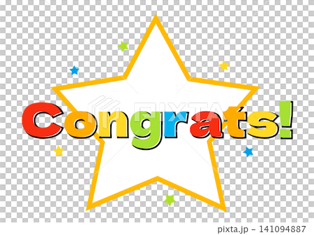 Illustration of the word "Congrats" Illustration of the word "Congrats" 141094887