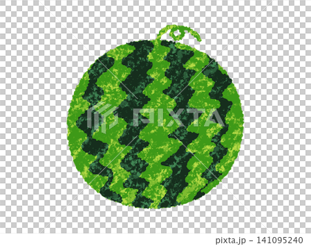 果物_手描きクレヨン風_スイカ 141095240