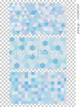 A banner background set featuring three different geometric patterns, primarily in light blue. A banner background set featuring three different geometric patterns, primarily in light blue. 141095307