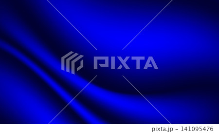 blue fabric background. luxury cloth smooth texture with wavy creased and blank space blue fabric background. luxury cloth smooth texture with wavy creased and blank space 141095476