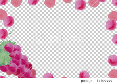 Watercolor grape background frame Watercolor grape background frame 141095551