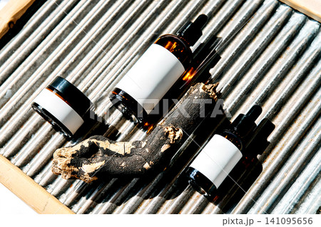 Waterless beauty products line from natural cosmetics 141095656