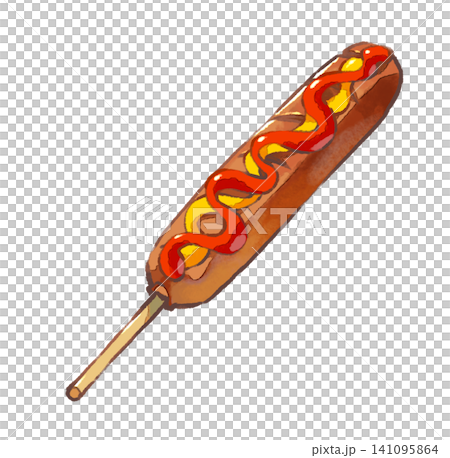 フランクフルト/祭り/夏祭り/食べ物/定番/イラスト素材 フランクフルト/祭り/夏祭り/食べ物/定番/イラスト素材 141095864