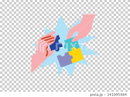 チームワークのイメージイラスト チームワークのイメージイラスト 141095984