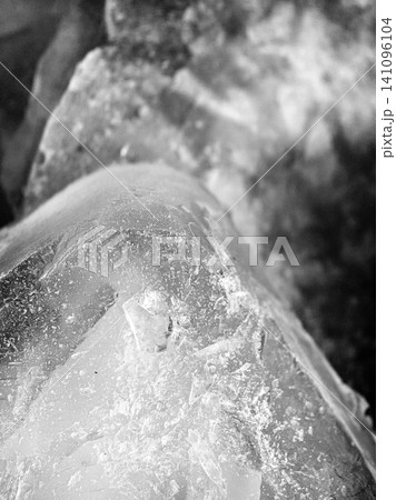 Macro Detail of Rough Frozen Ice Surface Macro Detail of Rough Frozen Ice Surface 141096104