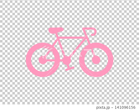 Simple and cute bicycle icon (pink) Simple and cute bicycle icon (pink) 141096156