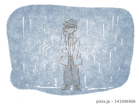 男性・雨 男性・雨 141096986